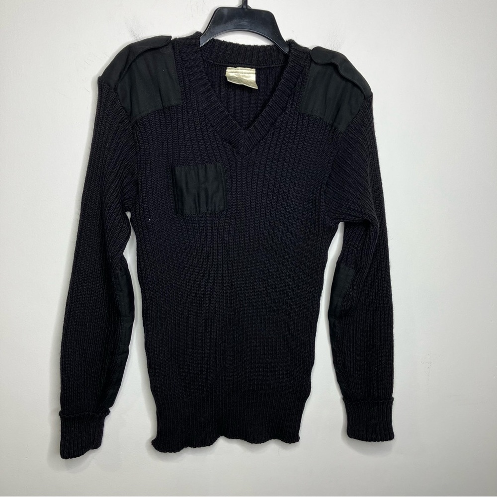 Brigade quarter masters the wooly pully‎ sweater 100% wool made in England black